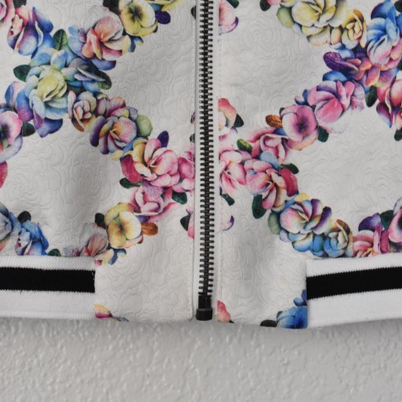 Lucca Couture Floral Bomber Jacket - Picture 12 of 16